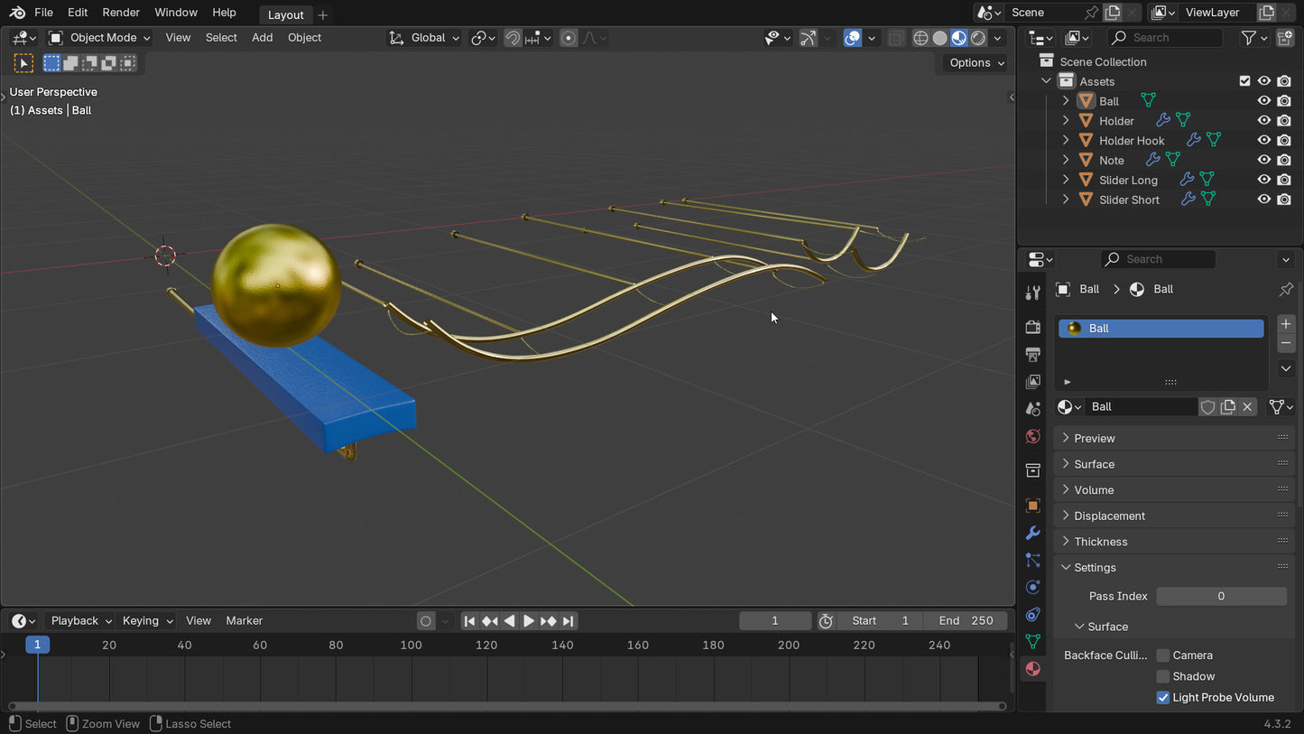 3D Music Ball Animation Blender Project Files