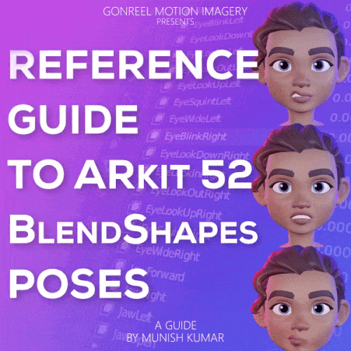 Reference Guide to ARKit 52 Blendshapes Poses By Gonreel